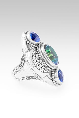 U R In The Right Place Ring™ in Odyssey Universe™ Mystic Quartz & Blue Violet Fluorite - Statement - only found at SARDA™