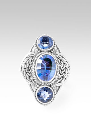 U R In The Right Place Ring™ in Odyssey Universe™ Mystic Quartz & Blue Violet Fluorite - Statement - only found at SARDA™