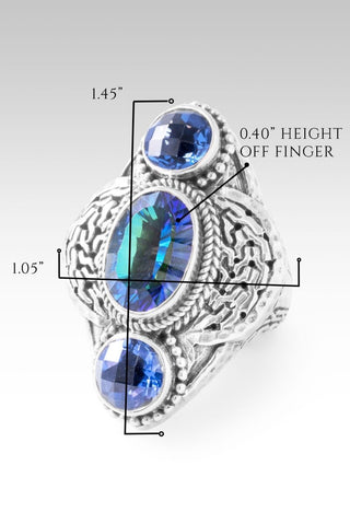 U R In The Right Place Ring™ in Odyssey Universe™ Mystic Quartz & Blue Violet Fluorite - Statement - only found at SARDA™