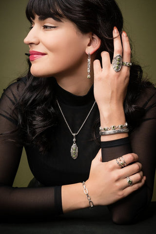 U R My All Earrings™ in Peridot - Lever Back - only found at SARDA™