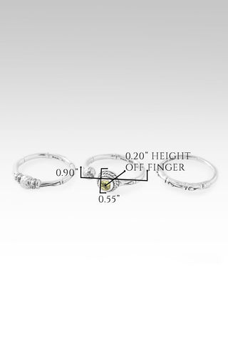 U R My All Ring Set of 3™ in Peridot - Stackable - only found at SARDA™