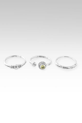 U R My All Ring Set of 3™ in Peridot - Stackable - only found at SARDA™