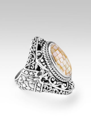 U R My Deliverer Ring™ in Golden Mother of Pearl Mosaic - Dinner - only found at SARDA™