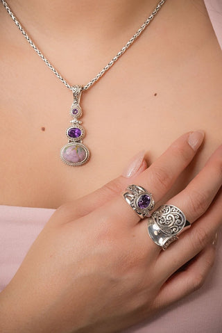 U R My Healer Ring™ in Amethyst - Dinner - only found at SARDA™