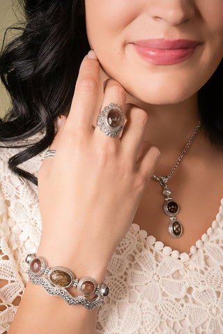 U R My Strength Bracelet™ in Bronzite, Galaxy Rutilated Quartz & Cat's Eye Crystal Quartz - Multi Stone - only found at SARDA™
