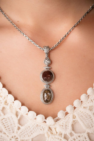 U R My Strength Pendant™ in Bronzite & Galaxy Rutilated Quartz - Multi Stone - only found at SARDA™
