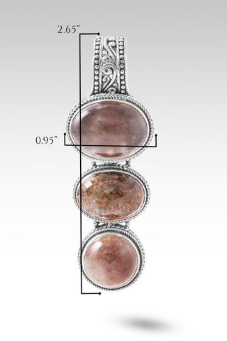 U R My Strength Pendant™ in Cat's Eye Crystal Quartz, Bronzite & Galaxy Rutilated Quartz - Multi Stone - only found at SARDA™