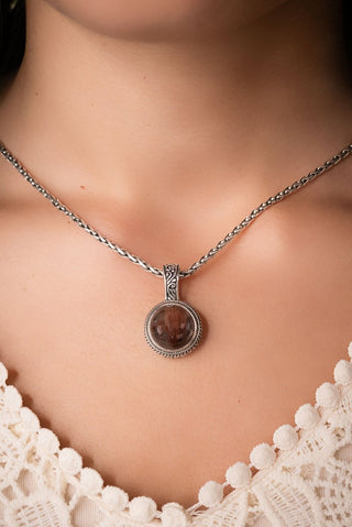 U R My Strength Pendant™ in Galaxy Rutilated Quartz - Single Stone - only found at SARDA™