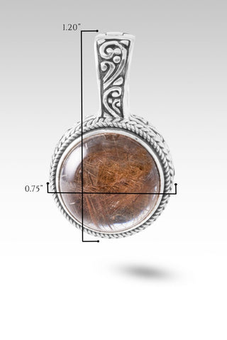 U R My Strength Pendant™ in Galaxy Rutilated Quartz - Single Stone - only found at SARDA™