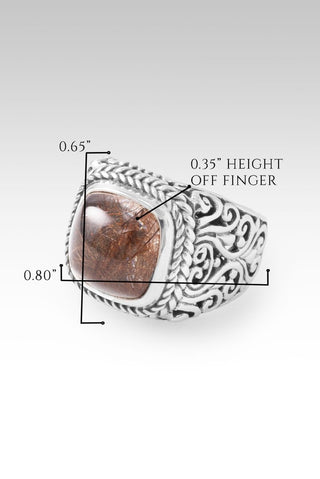 U R My Strength Ring™ in Galaxy Rutilated Quartz - Dinner - only found at SARDA™