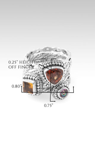 U R SO Much Bigger Ring Set of 5™ in Autumns Fire™ Mystic Topaz, Citrine & Bali Sunrise™ Mystic Topaz - Stackable - only found at SARDA™