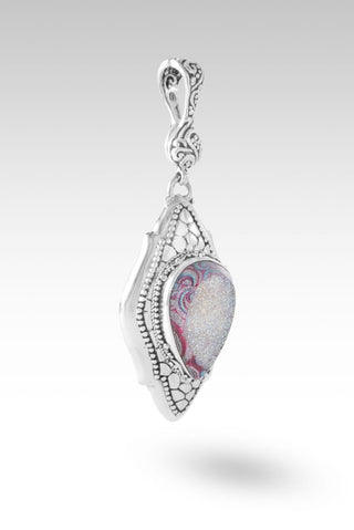 U R Still Constant Pendant™ in Painted Swirl Snow Drusy - Single Stone - only found at SARDA™