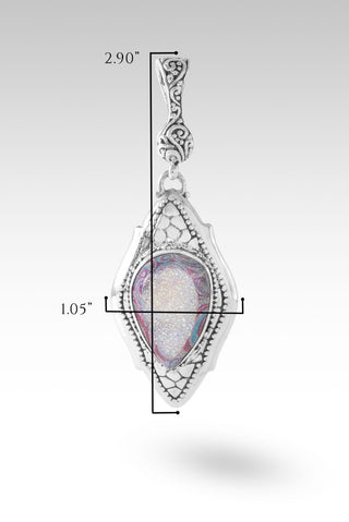 U R Still Constant Pendant™ in Painted Swirl Snow Drusy - Single Stone - only found at SARDA™