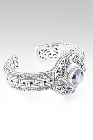 U R Unforgettable Cuff Bracelet™ in Celestial Grey Moonstone, Blue Zircon & Swiss Blue Topaz - Cuff - only found at SARDA™