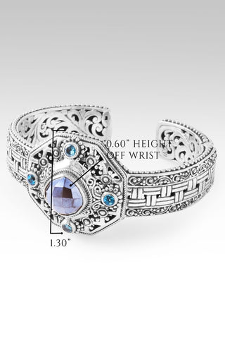 U R Unforgettable Cuff Bracelet™ in Celestial Grey Moonstone, Blue Zircon & Swiss Blue Topaz - Cuff - only found at SARDA™