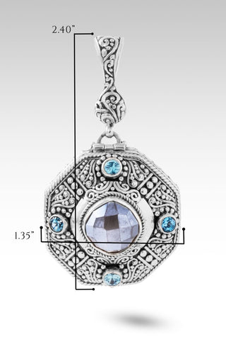 U R Unforgettable Pendant™ in Celestial Grey Moonstone, Blue Zircon & Swiss Blue Topaz - Multi Stone - only found at SARDA™