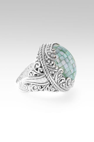 U Will Be Restored Ring™ in Green Mother of Pearl Mosaic - Statement - only found at SARDA™