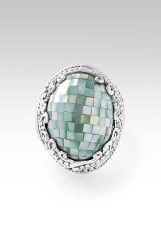 U Will Be Restored Ring™ in Green Mother of Pearl Mosaic - Statement - only found at SARDA™