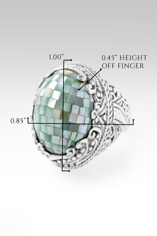 U Will Be Restored Ring™ in Green Mother of Pearl Mosaic - Statement - only found at SARDA™