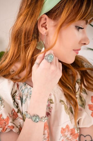 U Will Be Restored Ring™ in Green Opal - Statement - only found at SARDA™