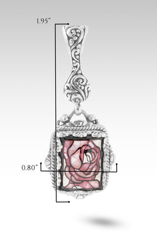 Unchanging Love Pendant™ in Mosaic Mother Of Pearl Roses - Single Stone - only found at SARDA™