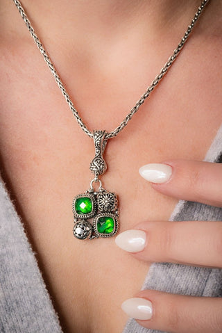 Unconditional Grace Pendant™ in Emerald Green Abalone - Multi Stone - only found at SARDA™