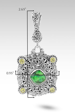 Unconditional Grace Pendant™ in Emerald Green Abalone & Peridot - Multi Stone - only found at SARDA™