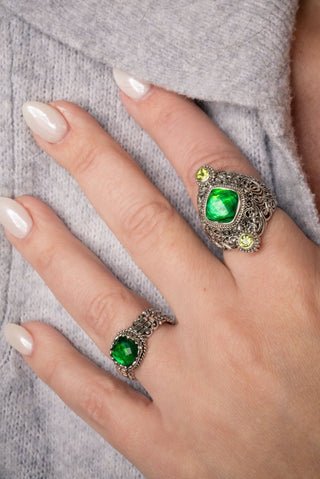 Unconditional Grace Ring II™ in Emerald Green Abalone - Dinner - only found at SARDA™