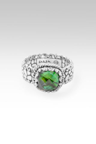 Unconditional Grace Ring II™ in Emerald Green Abalone - Dinner - only found at SARDA™