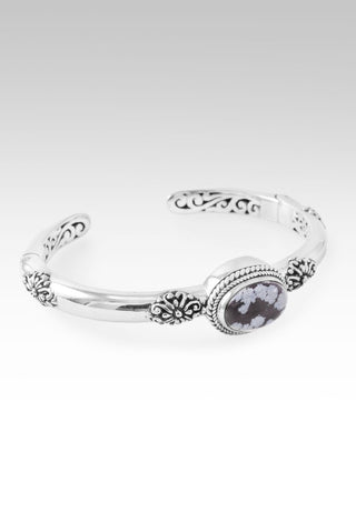 UR Good Plans Cuff Bracelet™ in Snowflake Obsidian - Cuff - only found at SARDA™