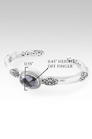 UR Good Plans Cuff Bracelet™ in Snowflake Obsidian - Cuff - only found at SARDA™