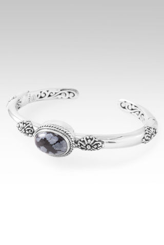 UR Good Plans Cuff Bracelet™ in Snowflake Obsidian - Cuff - only found at SARDA™