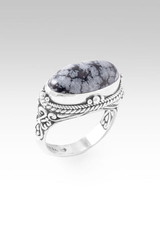 UR Good Plans Ring™ in Snowflake Obsidian - Dinner - only found at SARDA™