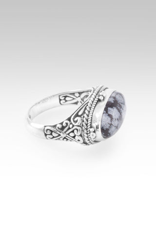 UR Good Plans Ring™ in Snowflake Obsidian - Dinner - only found at SARDA™