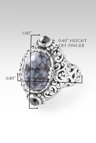 UR Good Plans Ring™ in Snowflake Obsidian & Black Spinel - Statement - only found at SARDA™