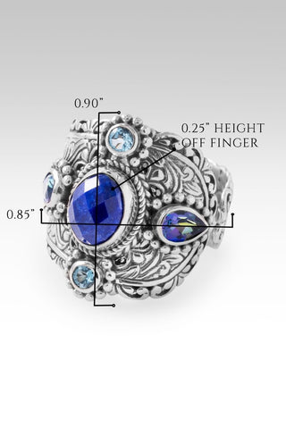 UR My Saving Grace Ring™ in Lapis, Sheer Luck™ Mystic Topaz & Arctic Blue Topaz - Statement - only found at SARDA™