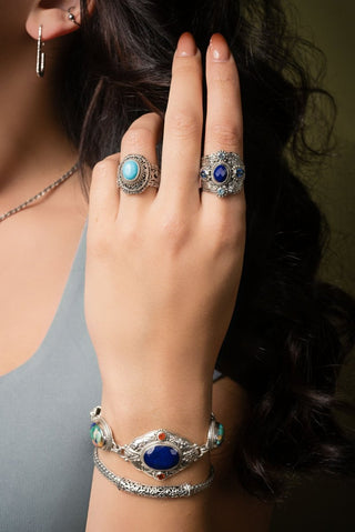 UR My Saving Grace Ring™ in Lapis, Sheer Luck™ Mystic Topaz & Arctic Blue Topaz - Statement - only found at SARDA™