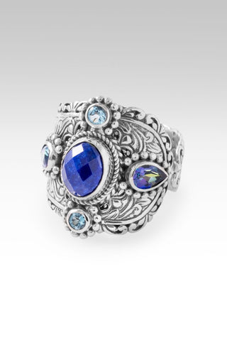 UR My Saving Grace Ring™ in Lapis, Sheer Luck™ Mystic Topaz & Arctic Blue Topaz - Statement - only found at SARDA™