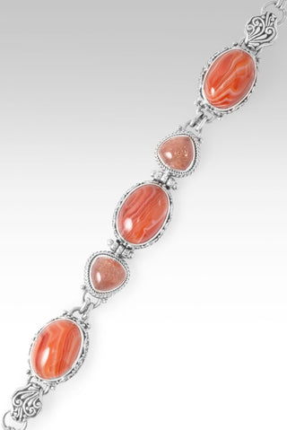 UR Peace I Was Missing Bracelet™ in Banded Carnelian Agate & Peach Sunstone - Multi Stone - only found at SARDA™