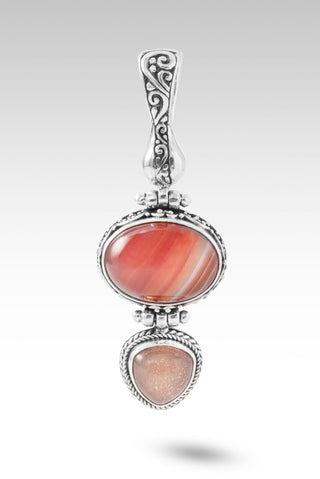 UR Peace I Was Missing Pendant™ in Banded Carnelian Agate & Peach Sunstone - Multi Stone - only found at SARDA™