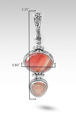 UR Peace I Was Missing Pendant™ in Banded Carnelian Agate & Peach Sunstone - Multi Stone - only found at SARDA™