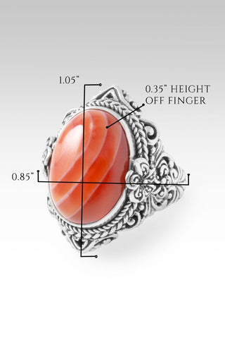 UR Peace I Was Missing Ring™ in Banded Carnelian Agate - Dinner - only found at SARDA™