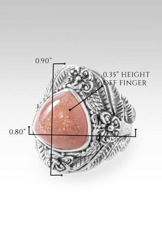 UR Peace I Was Missing Ring™ in Peach Sunstone - Statement - only found at SARDA™