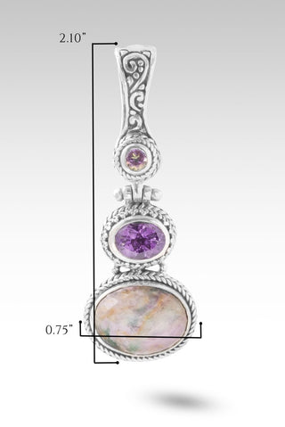 UR Peace Pendant™ in Stichtite, Amethyst & English TeaRose™ Mystic Topaz - Multi Stone - only found at SARDA™