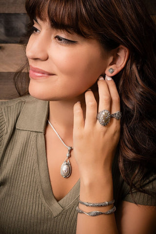 UR Priceless Ring™ in Rainbow Champagne Mother of Pearl Mosaic - Statement - only found at SARDA™