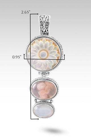 UR Promise Held True Pendant™ in Yellow Mother of Pearl, Flower Agate & White Moonstone - Multi Stone - only found at SARDA™