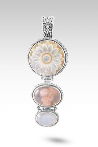 UR Promise Held True Pendant™ in Yellow Mother of Pearl, Flower Agate & White Moonstone - Multi Stone - only found at SARDA™