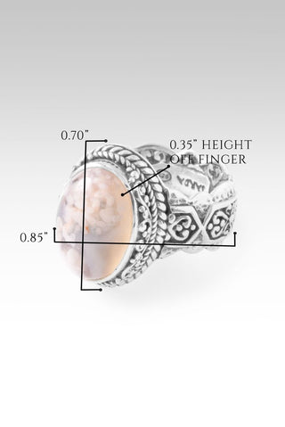 UR Promise Held True Ring™ in Flower Agate - Stackable - only found at SARDA™