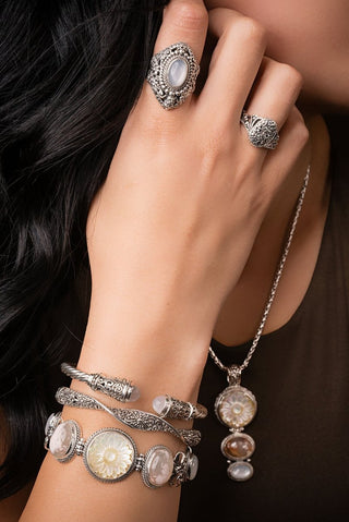 UR Promise Held True Ring™ in White Moonstone - Dinner - only found at SARDA™