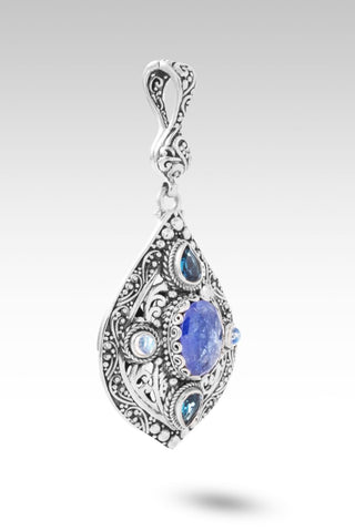UR Still Here Pendant™ in Tanzanite, London Blue Topaz & Rainbow Moonstone - Multi Stone - only found at SARDA™